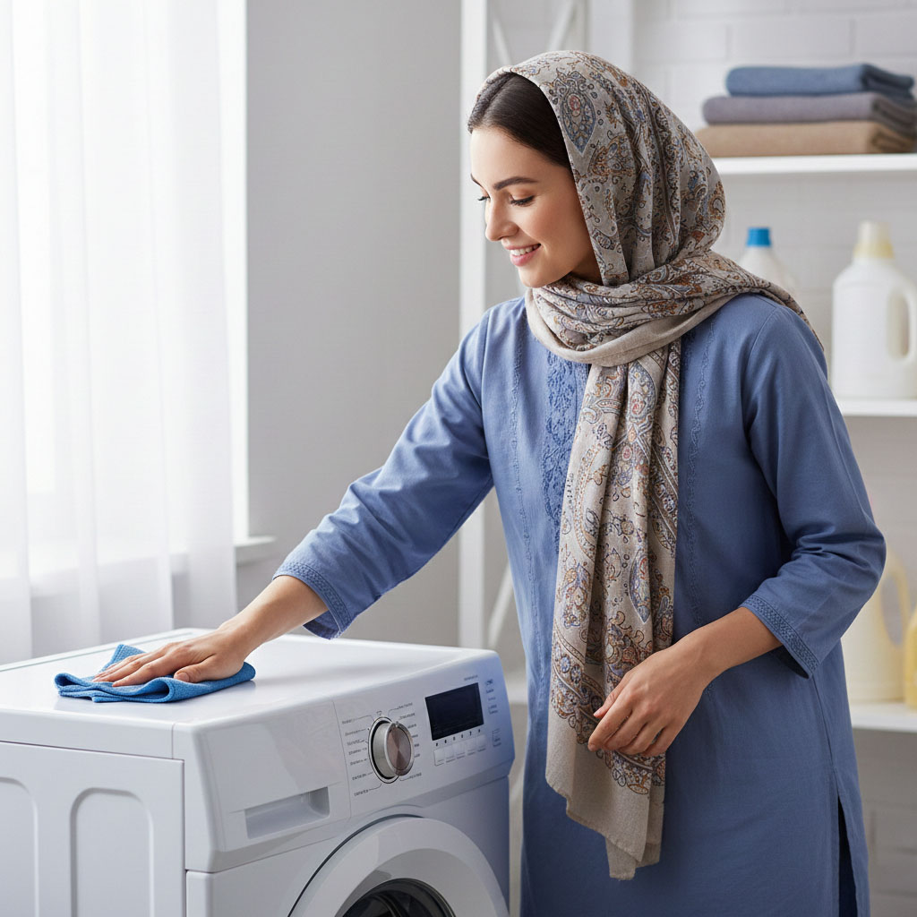 تمیز کردن بدنه ماشین لباسشویی
