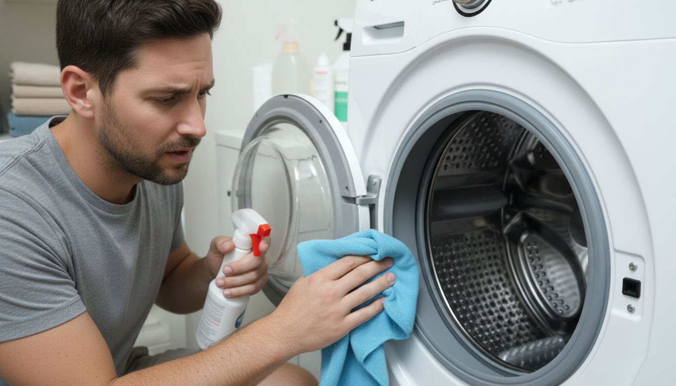 نحوه تمیز کردن لاستیک دور در ماشین لباسشویی