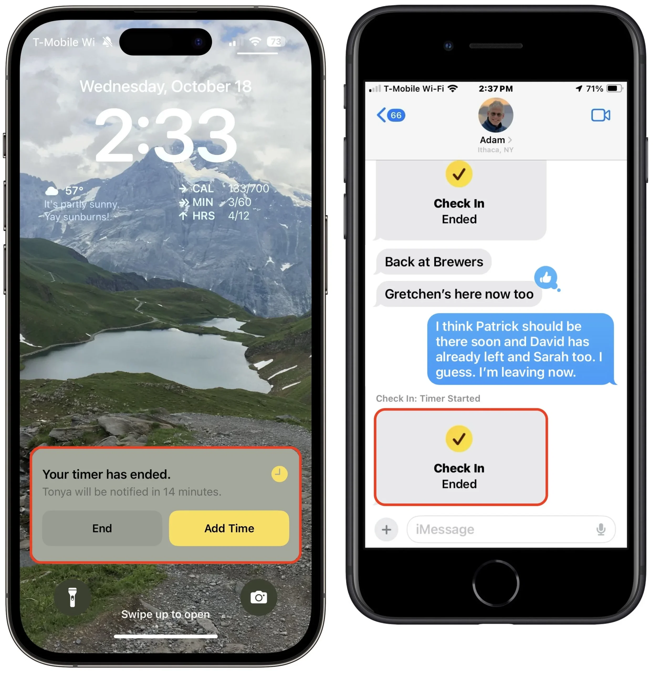 قابلیت Check in در ios17