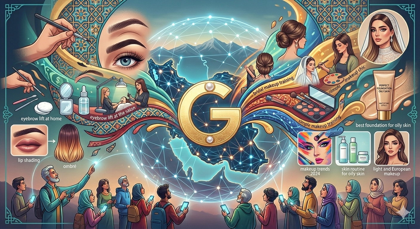 آمار سرچ گوکل در ایران در زمینه آرایشی و زیبایی